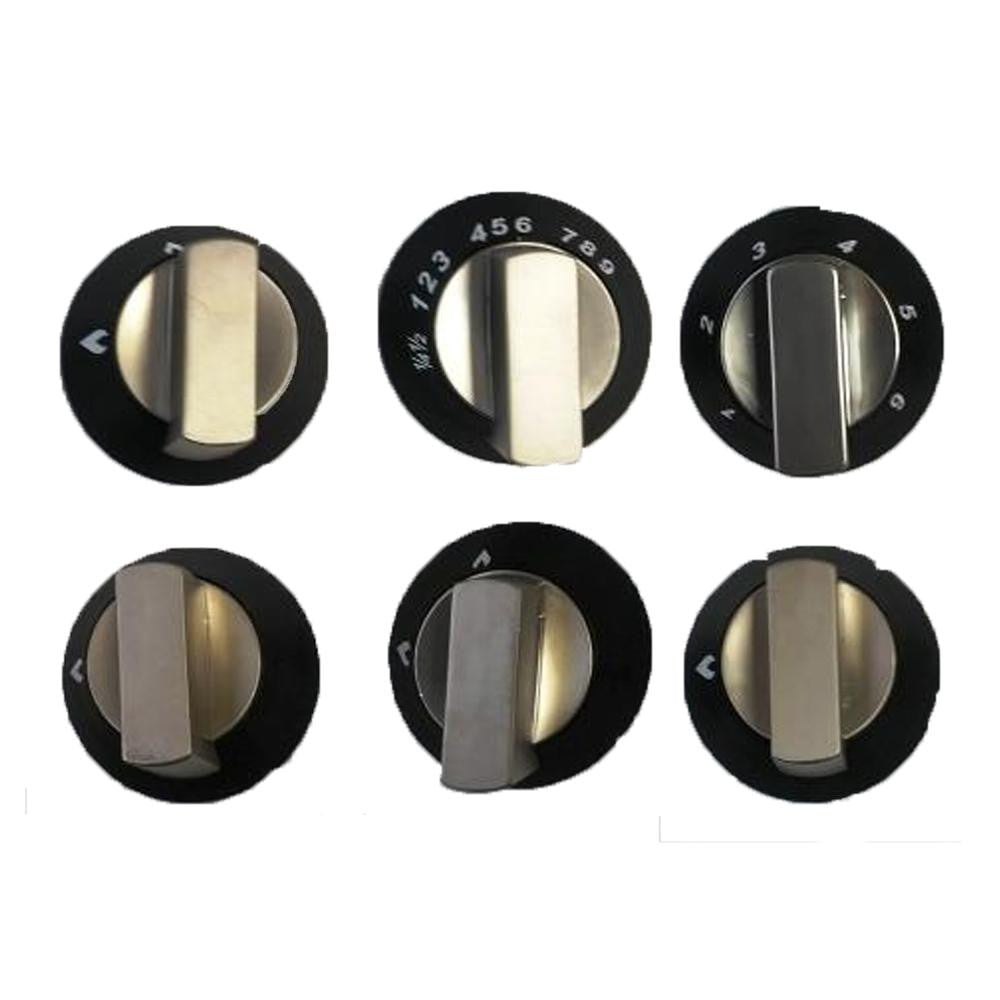 Thetford Knop Zwart/Chroom (6 stuks)