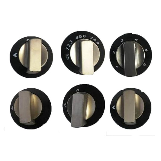 Thetford Knop Zwart/Chroom (6 stuks)