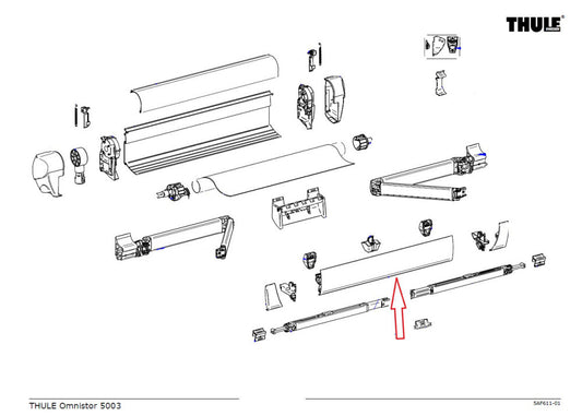 Thule Lead Rail 4200/4900 4.00 Wit