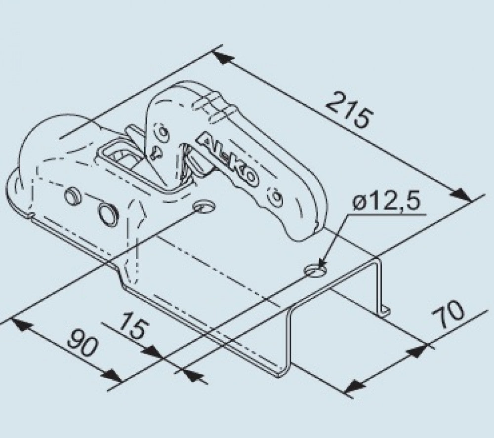 AL-KO Koppeling AK7 750kg Vierkant 70mm