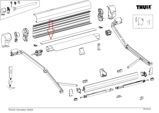 Thule Main Housing Bottom 8000 5.00