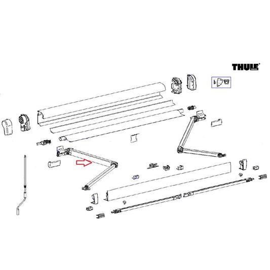 Thule 4900 Scharnierarm Links 300-350