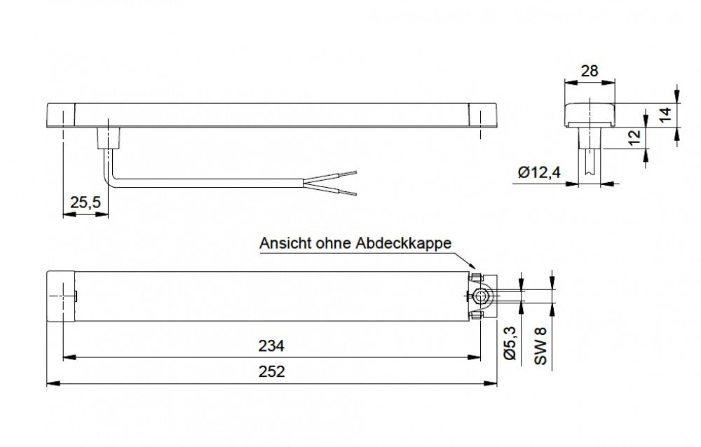 Jokon Remlicht LED L250 Langwerpig Rood