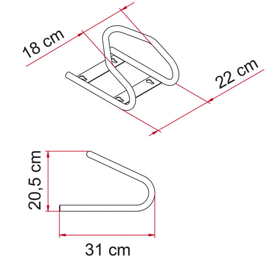 Fiamma Moto Wheel Chock Front 05781-01
