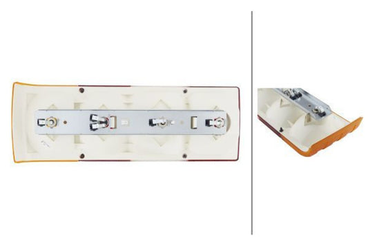 Hella Achterlicht Rem/ Knipper/ Mist/ Achteruitrij 4-Vaks Inbouw