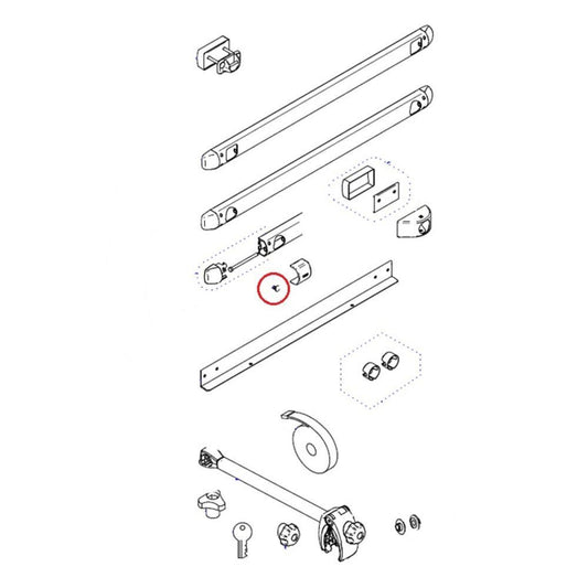 Thule Mounting Rail Screw Nail 10st.