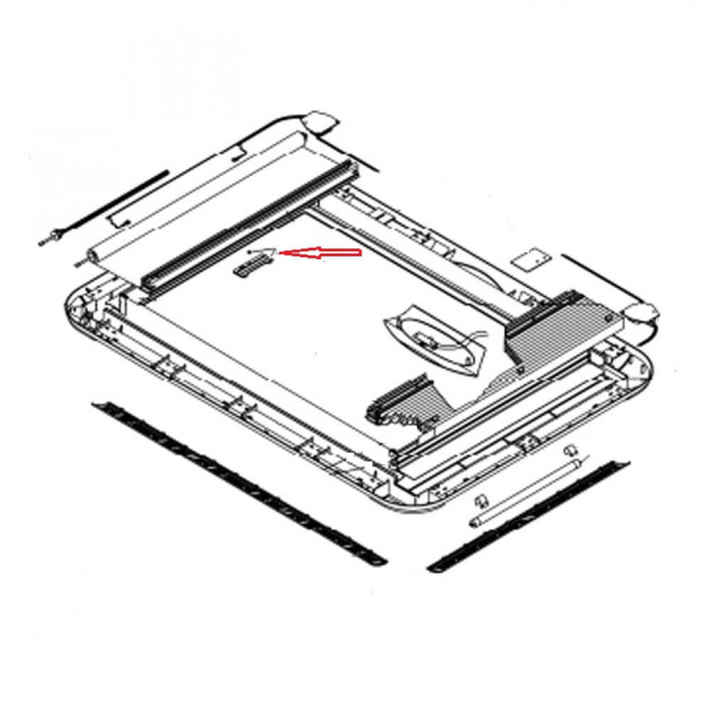Dometic Heki 3/4 Plus Vergrendeling met Veer Hor/Verduistering
