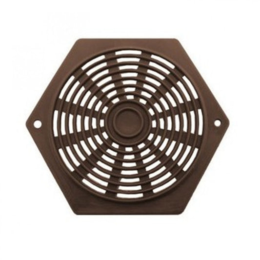 Rozet opbouw bruin 75mm zeskant