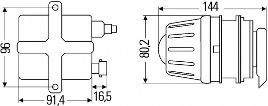 Hella Dimlicht Premium Xenon D2S Aluminium Designpaneel