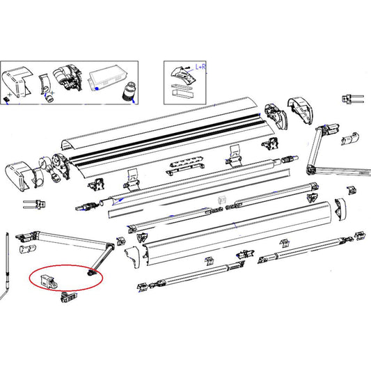 Thule 6300 Stop Knikarm LH+RH