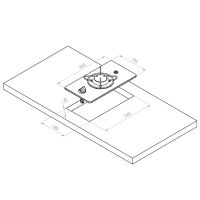 Navy Load Kookplaat 1-Pits 365x195