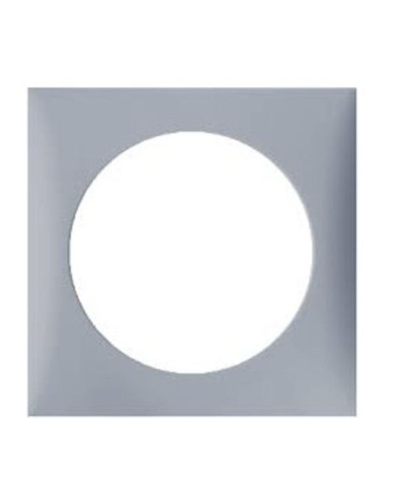 Berker Afdekraam Flow 1-Vaks Grijs Hoogglans