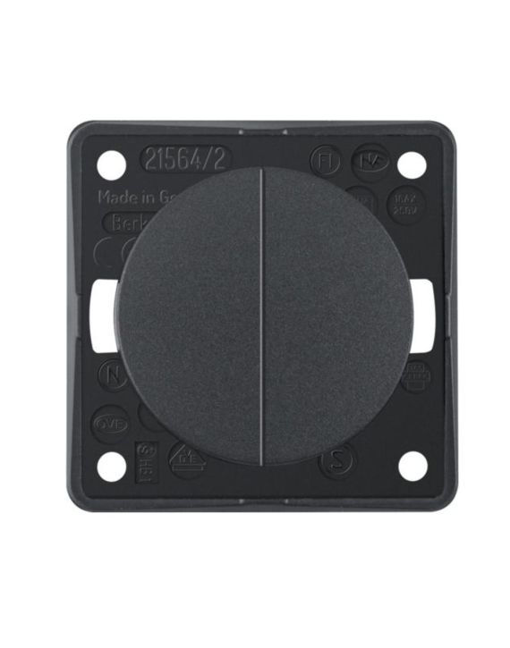 Berker Impuls Serieschakelaar Flow/Pure Inbouw Antraciet Mat