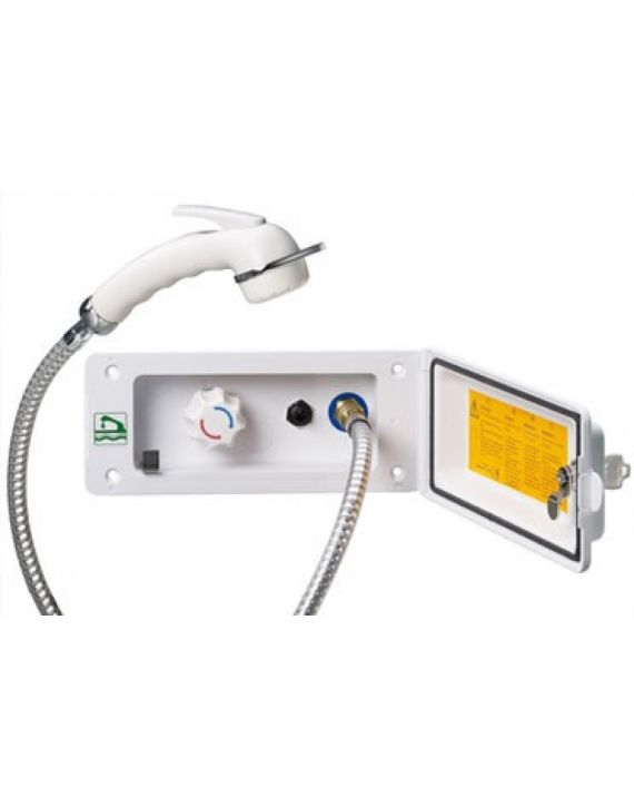 Reich Buitendouche Aansluiting incl. Slot Wit