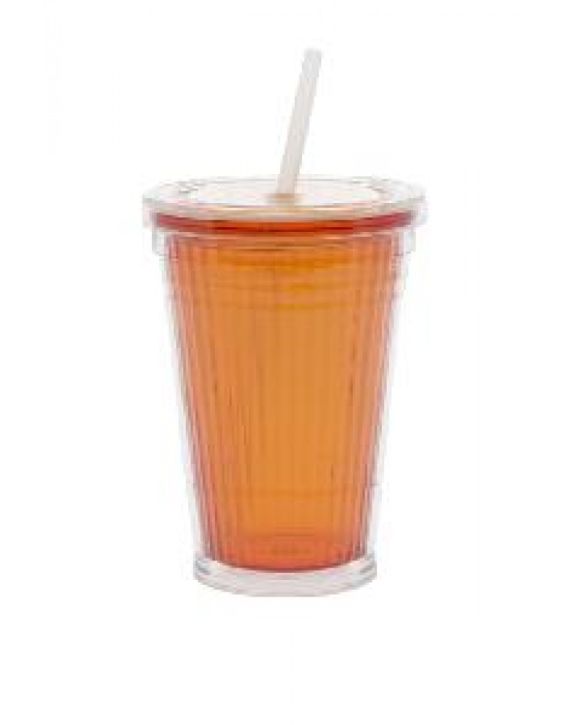 Gimex Drinkbeker met Rietje Oranje