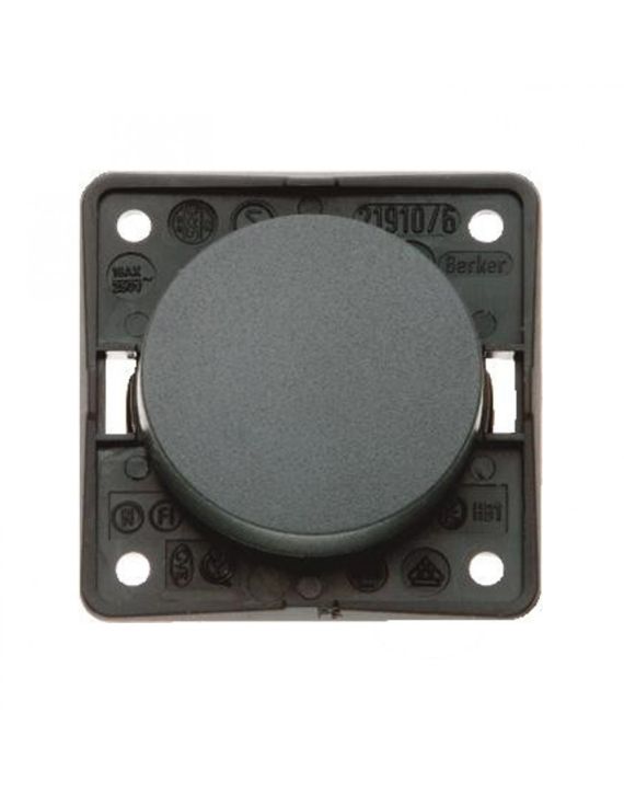 Berker Aan/Uitschakelaar Flow/Pure Inbouw Antraciet Mat 230V