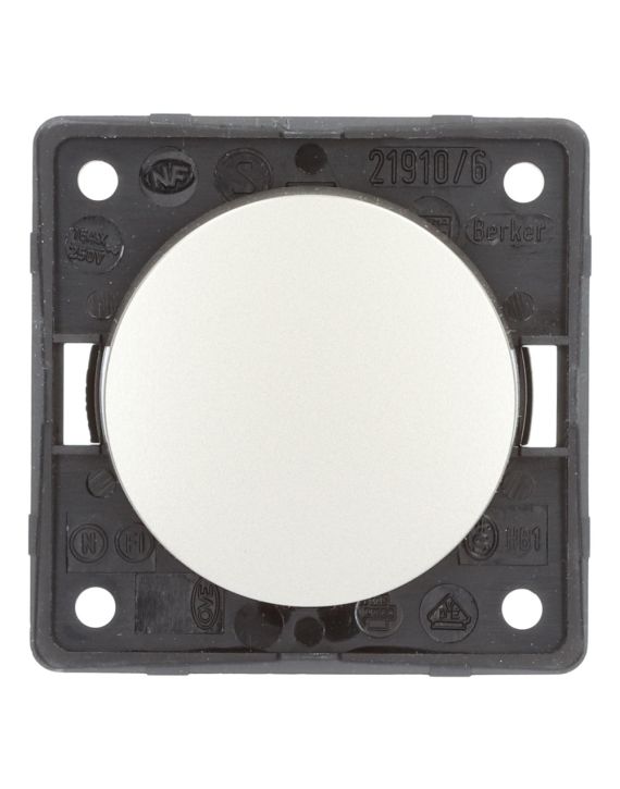 Berker Aan/Uitschakelaar Flow/Pure Inbouw RVS Mat 230V