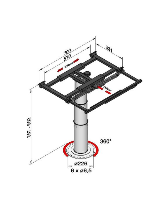 Ilse Tafelpoot met Schuifbladdrager