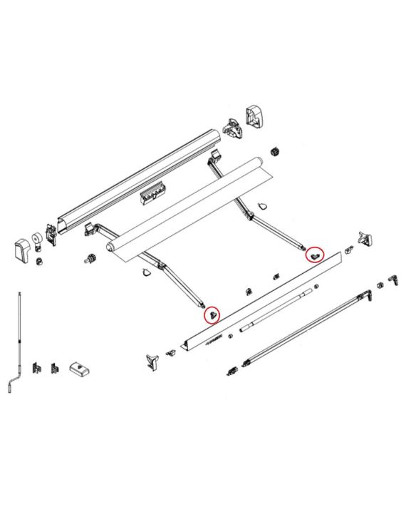 Dometic Leadrail Bevestiging Knikarm PW1100