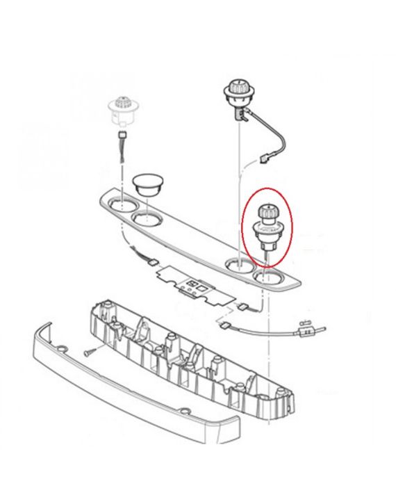 Huls bedieningsknop S3004-S5004 kachel