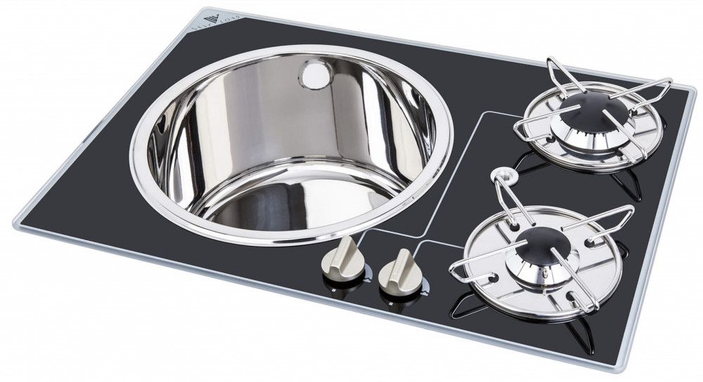 Navy Load Kookplaat 2-Pits met Spoelbak Links 600x420