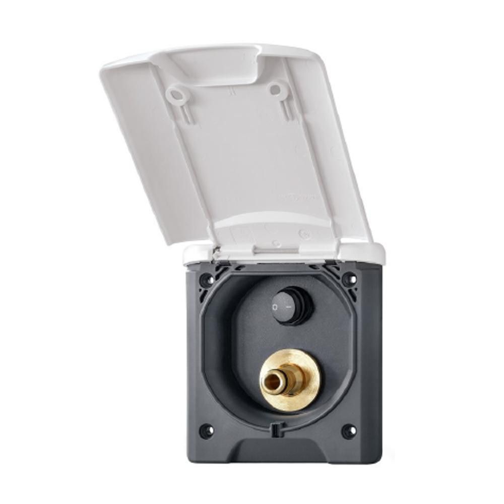 Buitendouche Aansluiting met Schakelaar Wit